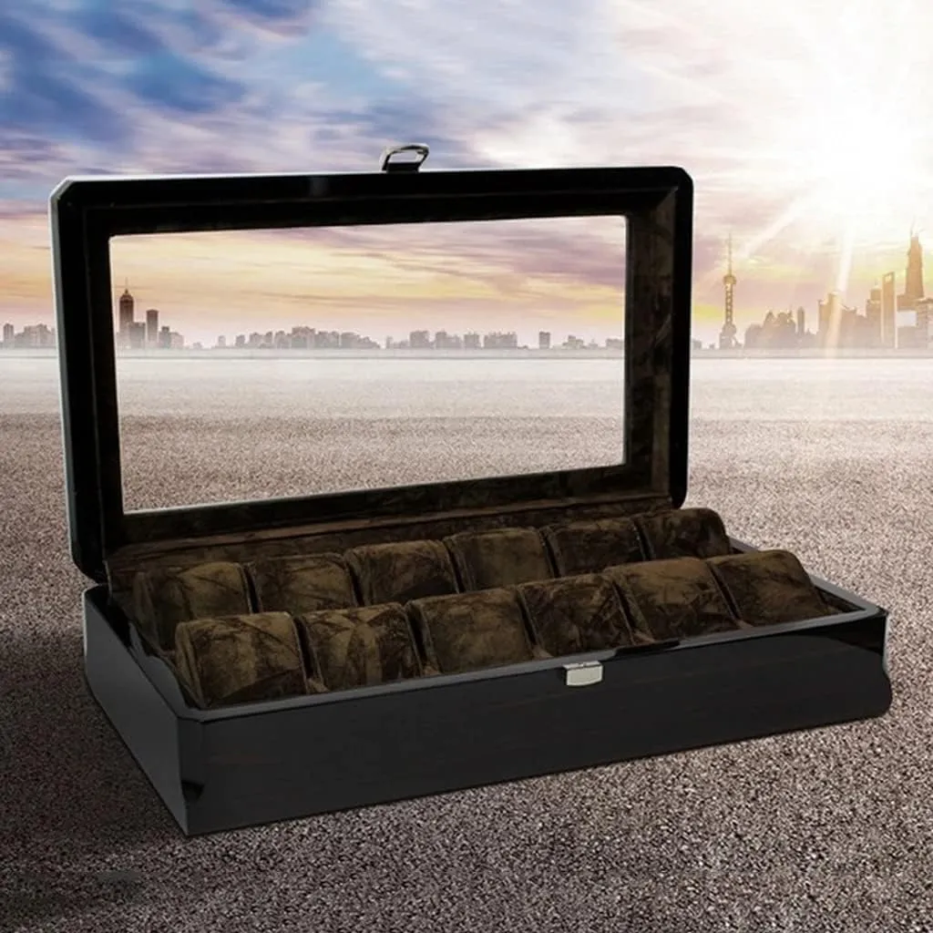 12 Slots Watch Box Wristwatch Display Case Organizer Jewelry Storage Box Watch Jewelry Box