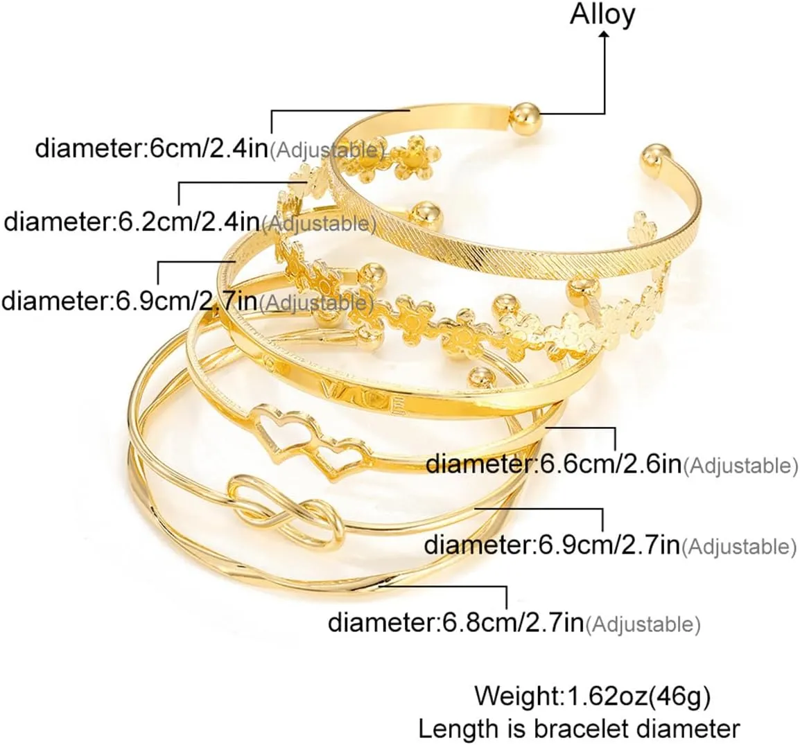 19Pcs Gold Bangle Bracelets Set for Women Boho Multi Layer Stack Textured Bracelets Indian Chunky Bangle Bracelet for Women Teen