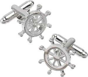 1Pair Stylish Steering Wheel Cufflinks for Men Durable Shirt Fasteners for Weddings Formal Wear Shirt Studs Eye Catching Accessory for Special Occasions