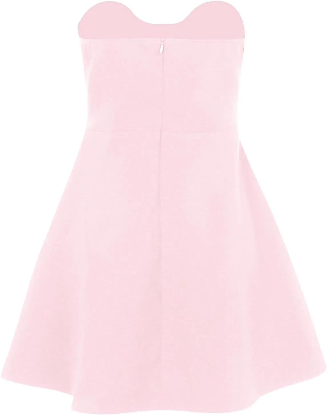 2025 Womens Summer Sexy Strapless Bow Dress Elegant Sweetheart Neck Backless Ruffle Flowy Party Mini Dresses