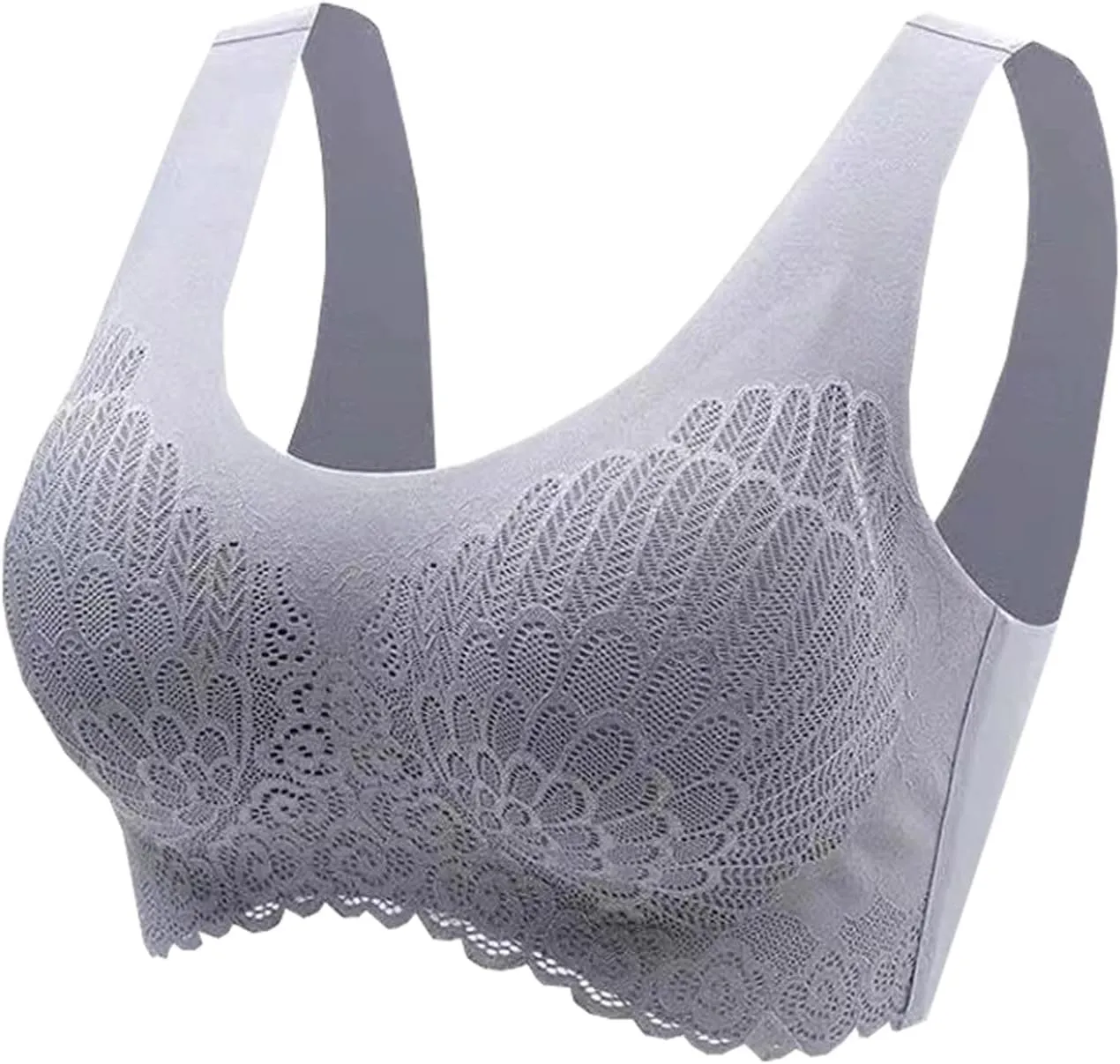 3-Pack Sports Bras for Women Classic Solid Color Wire Free Underwear High Support Vest Running Yoga Bra