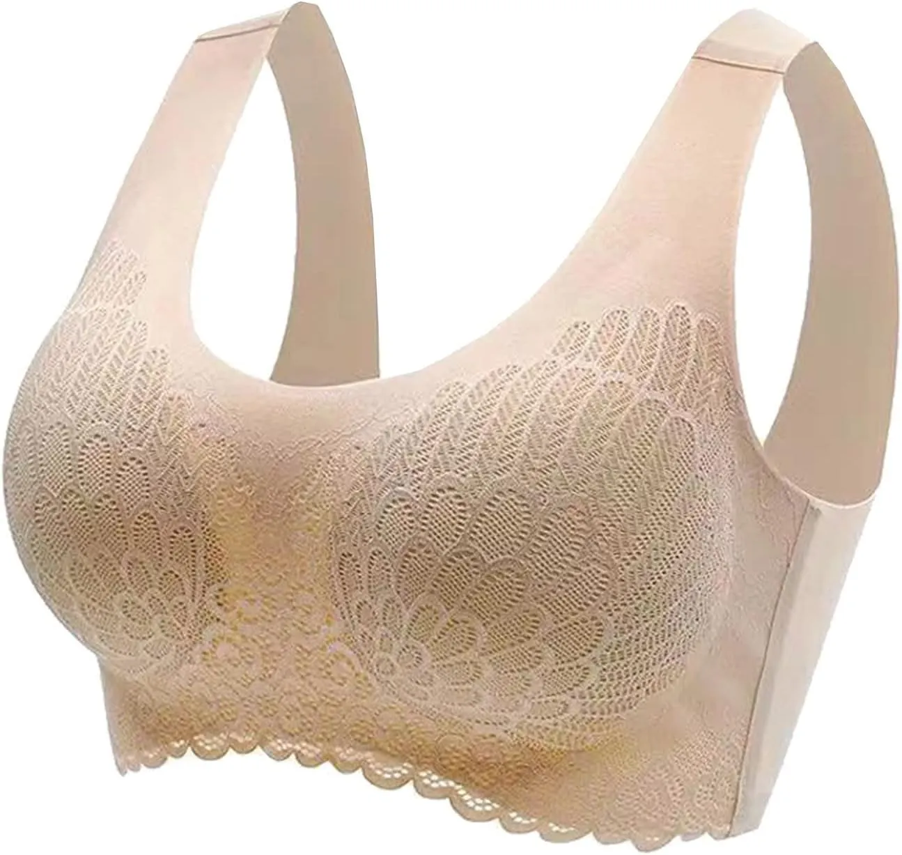 3-Pack Sports Bras for Women Classic Solid Color Wire Free Underwear High Support Vest Running Yoga Bra