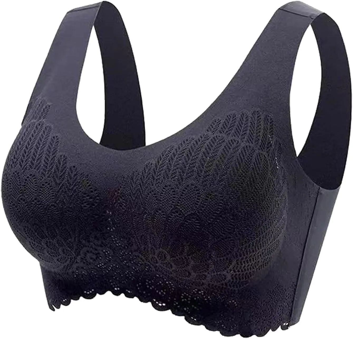 3-Pack Sports Bras for Women Classic Solid Color Wire Free Underwear High Support Vest Running Yoga Bra