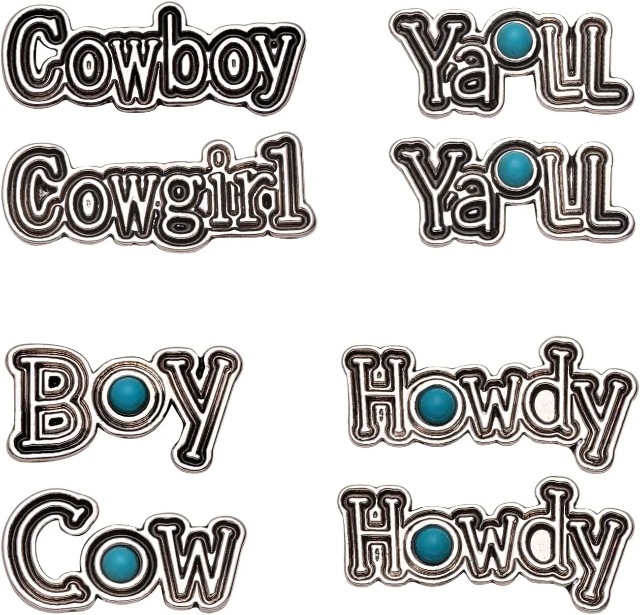 4 Pairs Western Stud Earrings Set Boho Turquoise Cowgirl Cowboy Howdy Yall Stud Earrings for Women Girls Hypoallergenic Retro Silver Y2k Studs Earring Jewelry Fun Nashville Country Rodeo Bachelorette Party Outfit Accessories