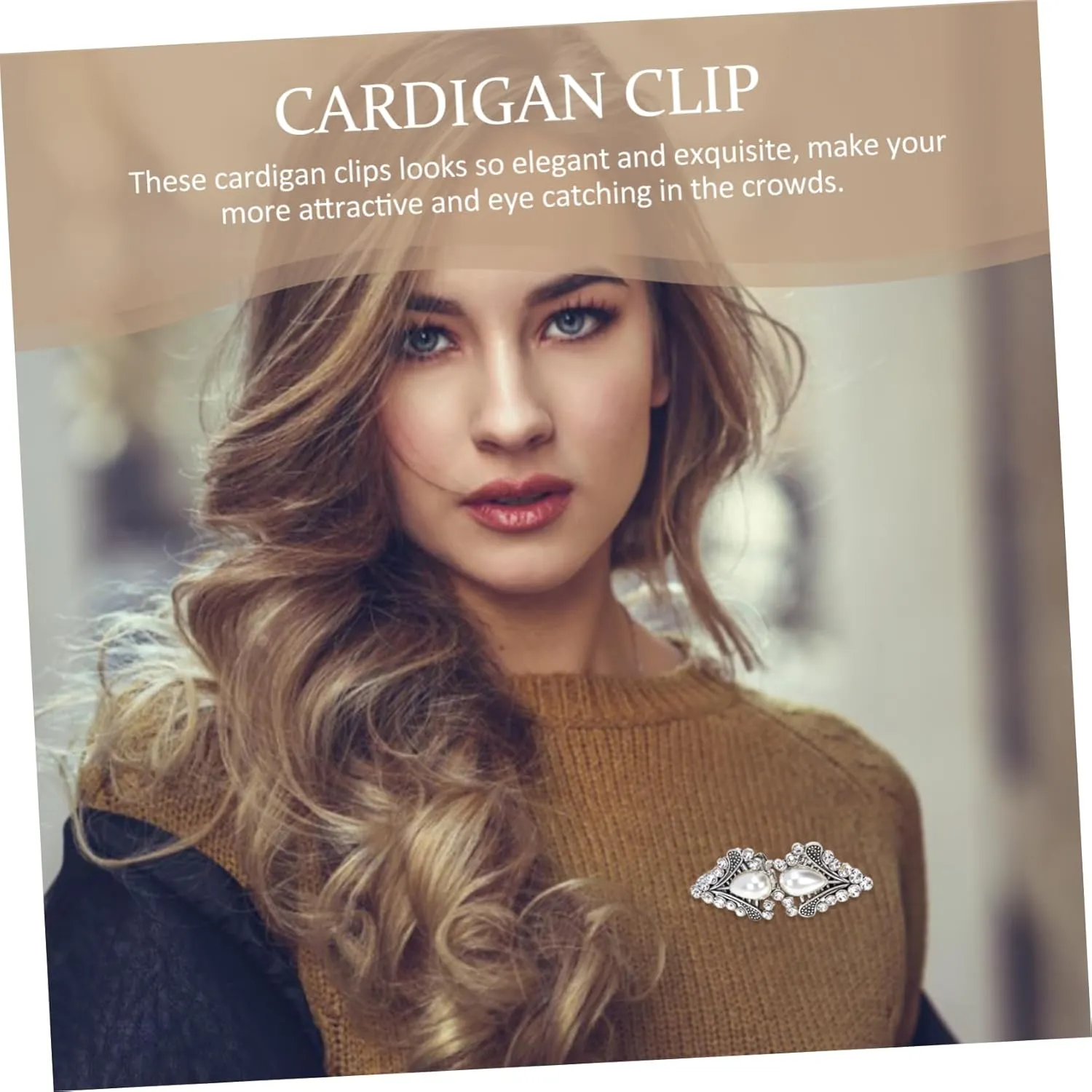 4pcs Sweater Shawl Clip Vintage Clothes Brooch Retro Dress Flower Dress for Women Cardigan Flower Clip
