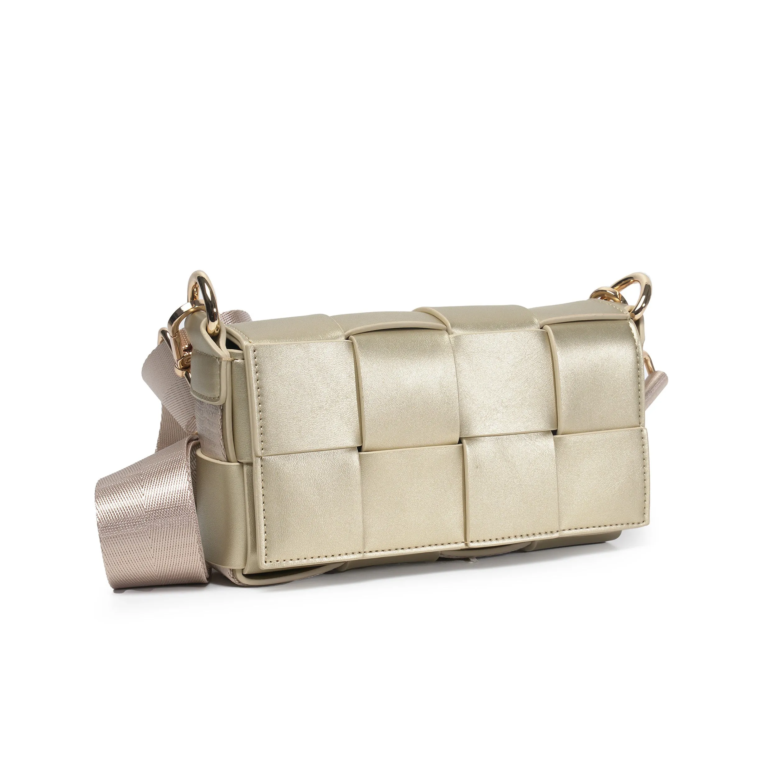 6 in 1 | Braided Waist & Shoulder bag | Gold | Vegan