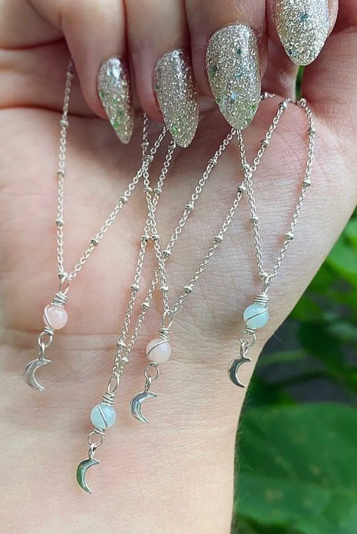 Adabele Solid 925 Sterling Silver Gold Filled White Gold Satellite Bead Station Chain Necklace Cute Dainty Thin Tarnish Resistant Hypoallgeneric Women Neck Jewelry