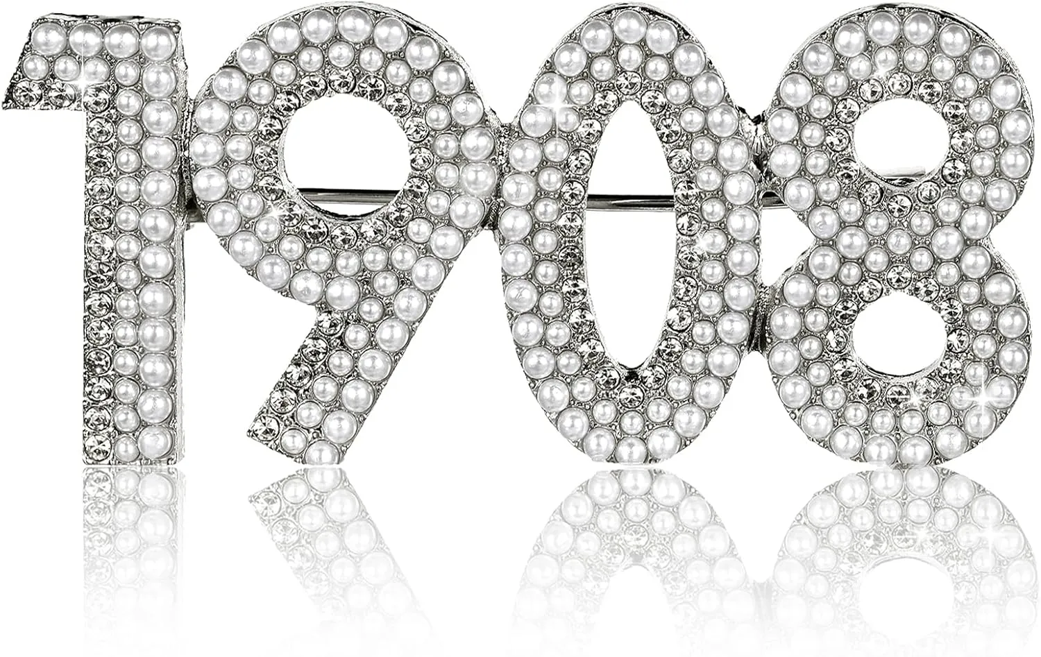 AKA White Pearl Brooch, AKA Sorority Gifts for Women, Alpha Kappa Alpha Paraphernalia Brooch, AKA Pins for Clothing