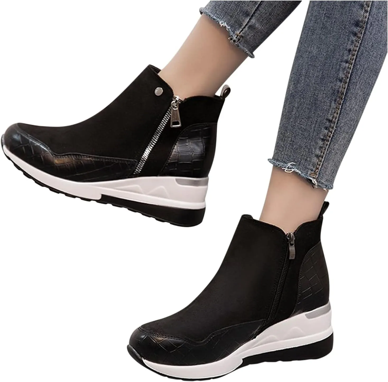 Ankle Boots for Men Women Booties Ankle White Boots Point Toe Boots for Women Womens Western Ankle Cowboy Boots Cutout Block Heel Booties Brown Short Ankle Western Cowboy Boots for Women