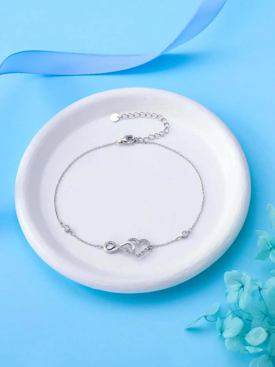 Ankle Bracelets for Women, 925 Sterling Silver Infinity/Heart/Pineapple/Butterfly/Turtle/Evil Eye/Sand Dollar Anklets Waterproof, Christmas Birthday Bracelet Anklets Jewelry Gift Adjustable