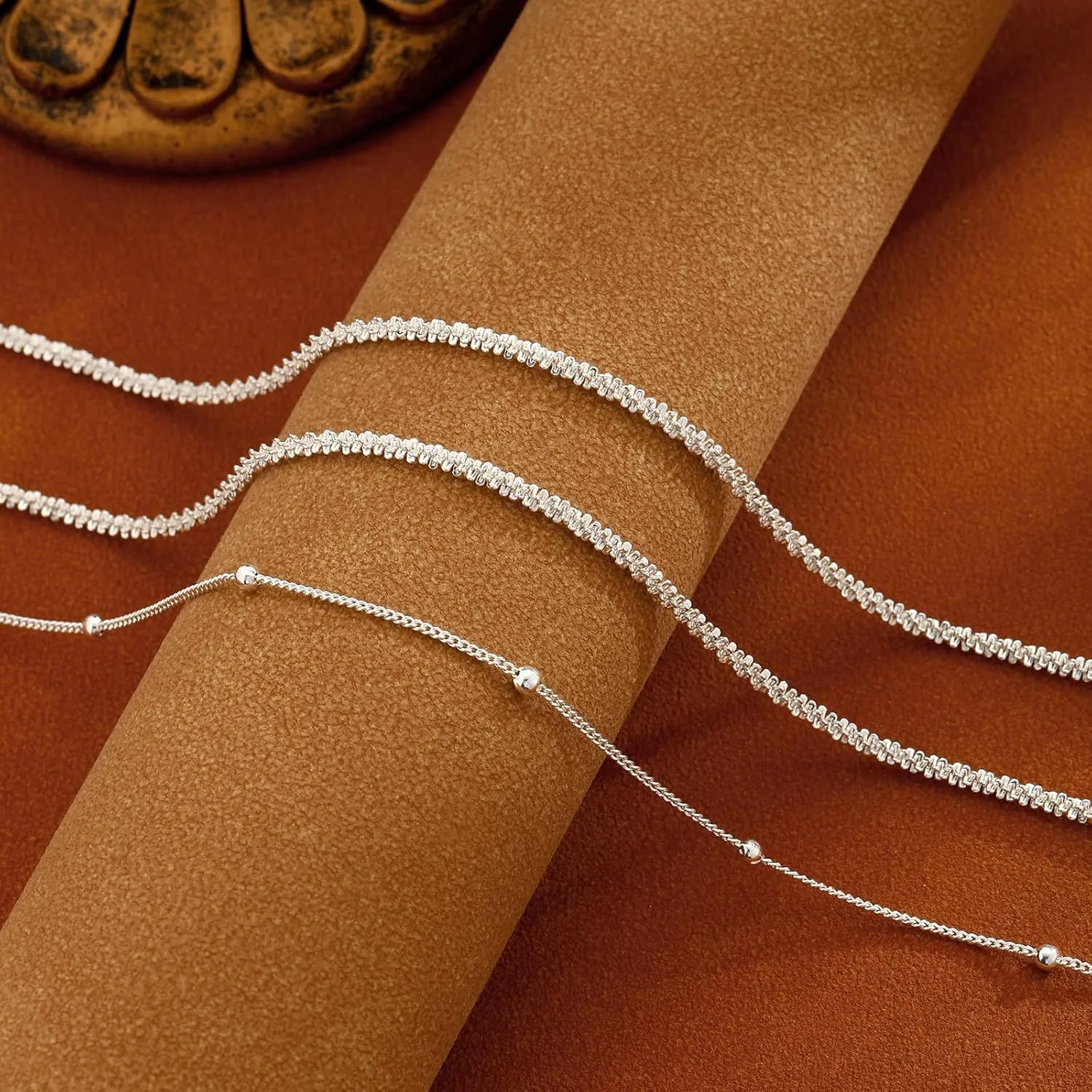 Anklets for Women 14K Gold/Silver Plated Adjustable Anklet Bracelets for Women Set Waterproof Layered Foot Ankle Bracelets Stack Non Tarnish Summer Beach Jewelry Gift for Her