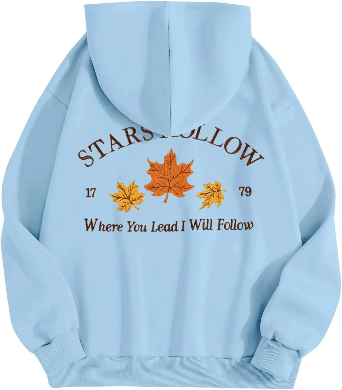 Azeralia Hoodies for Women Long Sleeve Crewneck Sweatshirt Printed Casual Pullover Autumn Daily Comfortable Top