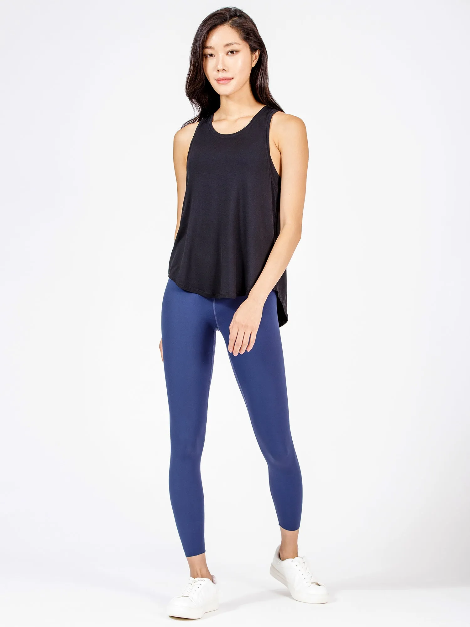 BACK TIE EVERYDAY SINGLET, BLACK