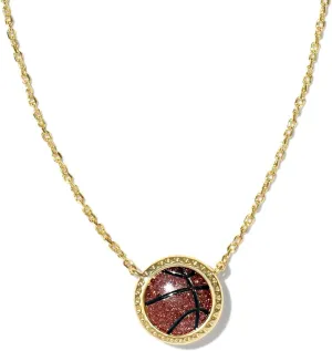 Basketball Pendant Necklace Sterling Silver Basketball Stuff Chain Basketball Accessories Jewelry Stackable Necklace for Teens, Jewelry for Player