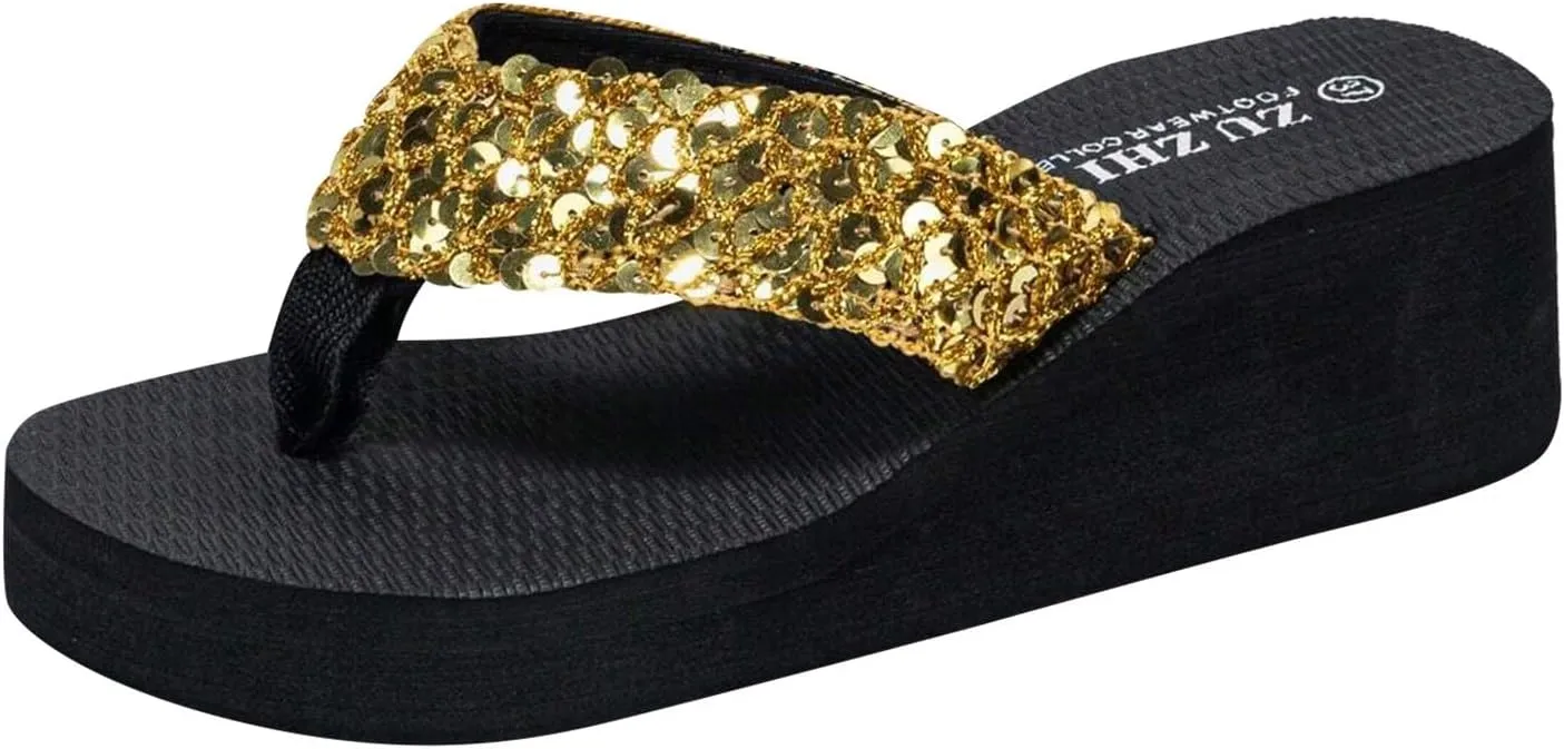 Beach Sandals for Woman Comfortable Flip Flops for Women Comfortable Beach Sandals Slip on Thong Flat Sandals