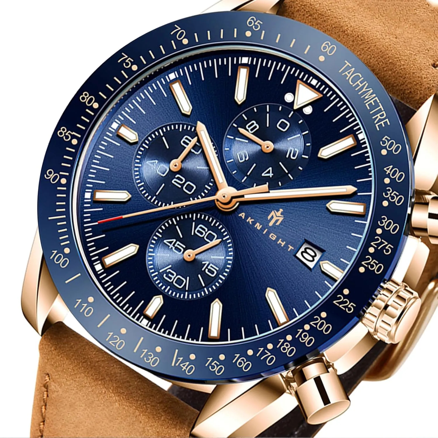 BENYAR - Stylish Wrist Watch for Men Silicone Strap Watches Quartz Movement, Waterproof and Scratch Resistant, Analog Chronograph Business Watch Mens Gift