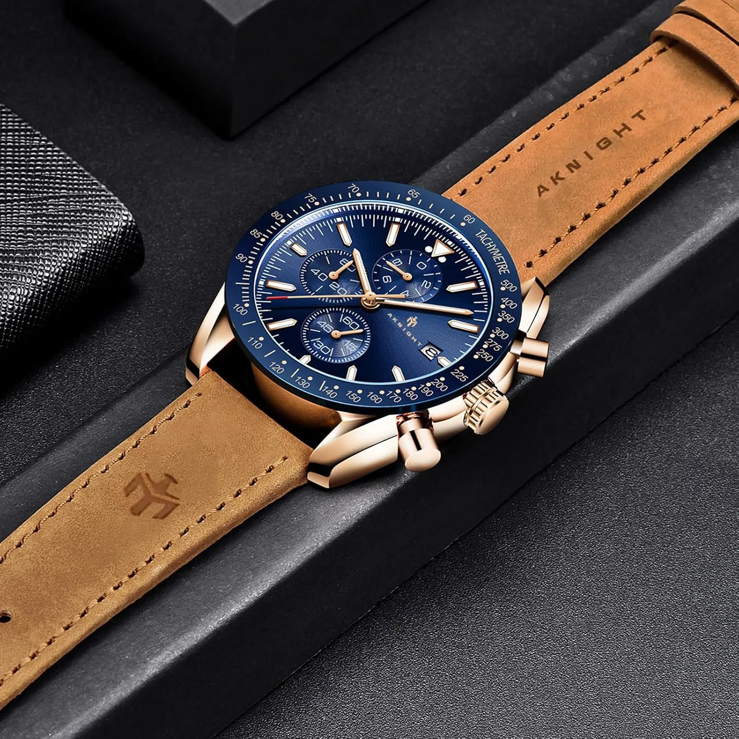 BENYAR - Stylish Wrist Watch for Men Silicone Strap Watches Quartz Movement, Waterproof and Scratch Resistant, Analog Chronograph Business Watch Mens Gift