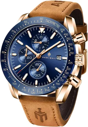 BENYAR - Stylish Wrist Watch for Men Silicone Strap Watches Quartz Movement, Waterproof and Scratch Resistant, Analog Chronograph Business Watch Mens Gift