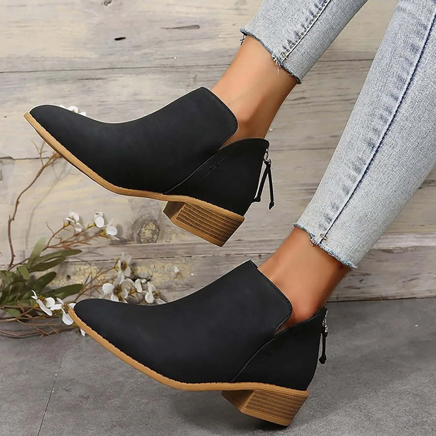 Black Booties for Women White Booties High Heeled Boots Womens Booties Brown Womens Leather Booties and Ankle Boots Women's Black Booties And Ankle Boots