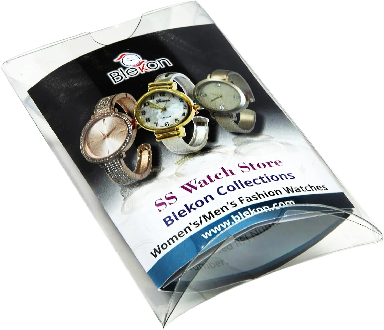 Blekon Collections Unisex Large Face Easy to Read 40mm Case Japanese Quartz Movement Stretch Band Watch