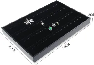 Bocar Jewelry Tray, Velvet Jewelry Pendant Display Organizer Holder for Women Accessary, 56 Drop Pendant Jewelry Display Showcase for Dresser, Jewelry Store (BP-56DZ)