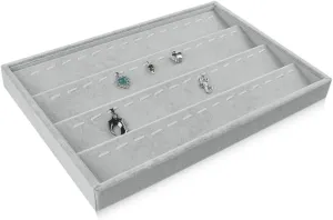 Bocar Jewelry Tray, Velvet Jewelry Pendant Display Organizer Holder for Women Accessary, 56 Drop Pendant Jewelry Display Showcase for Dresser, Jewelry Store (GP-56DZ)