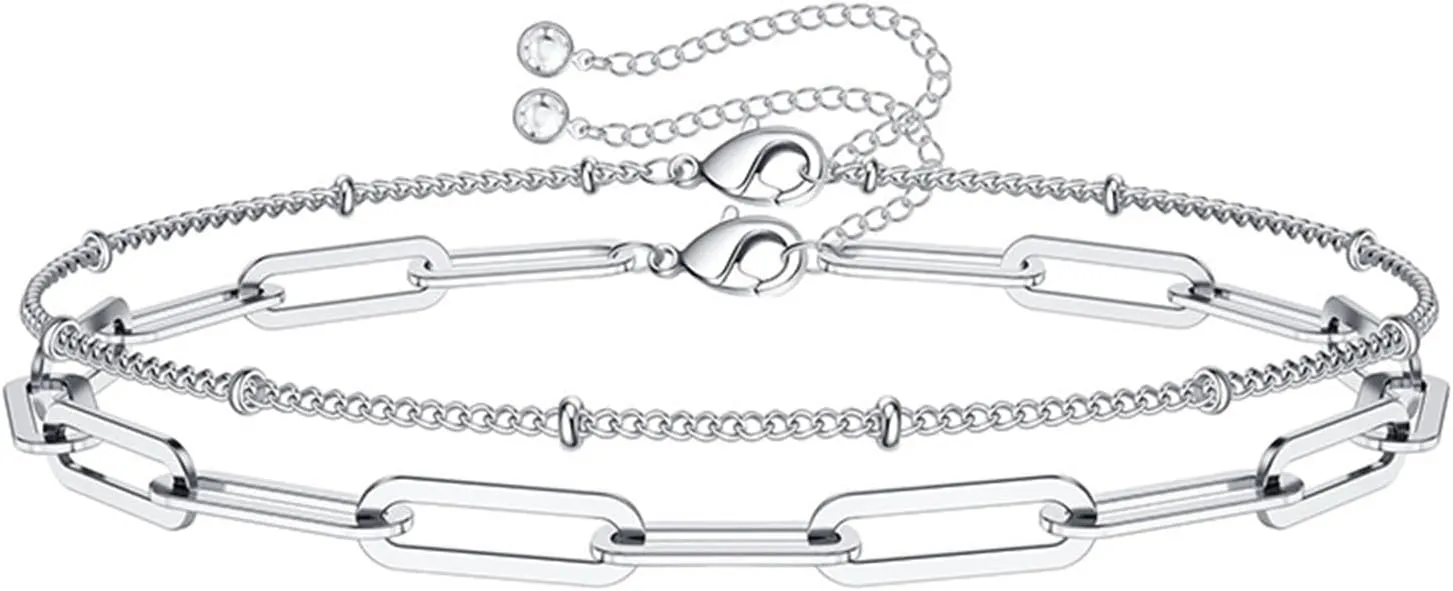 Bracelets for Women Non Tarnish 925 Sterling Silver Charm Link, Birthday Anniversary Jewelry Gifts for Wife Girlfriend Mother