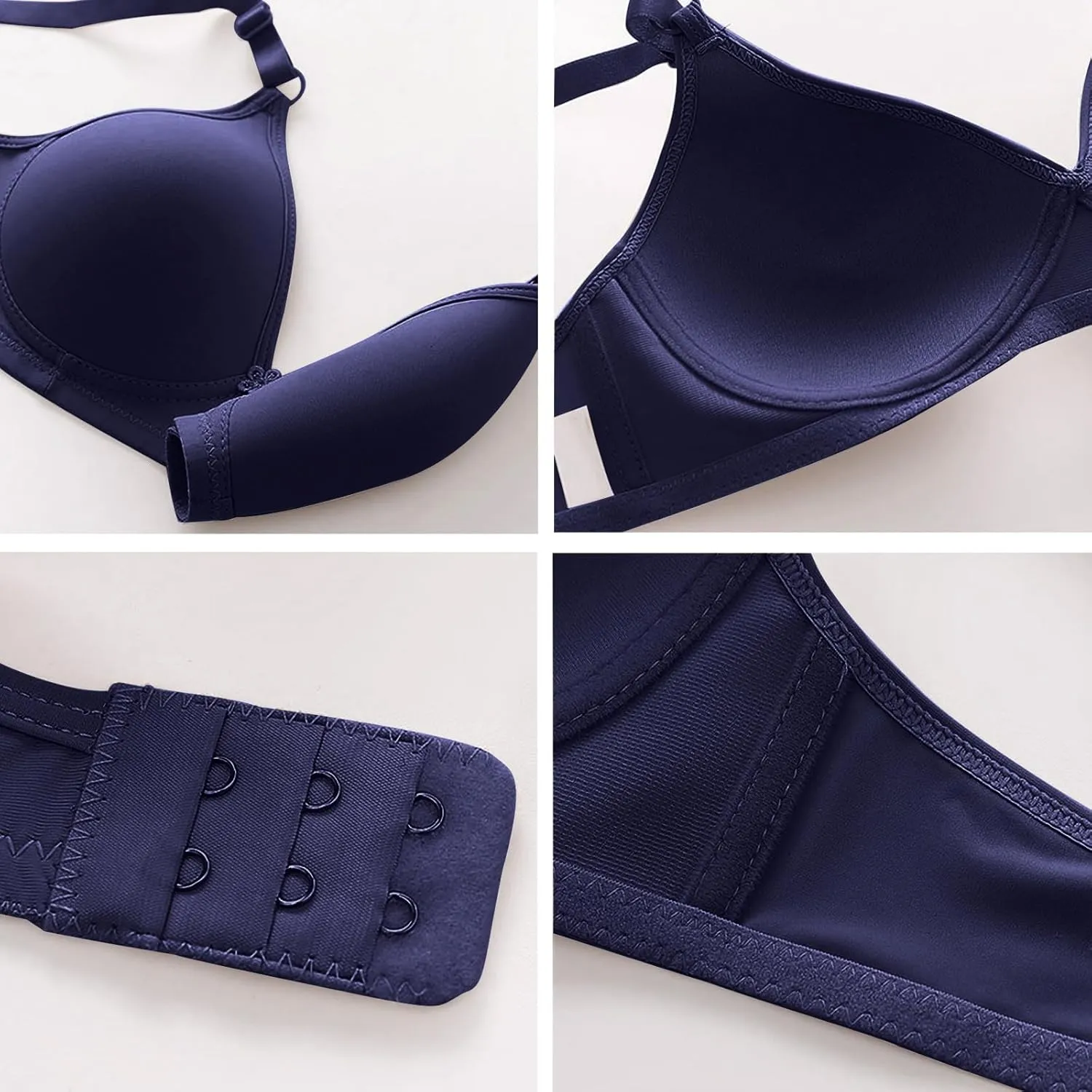 Bras Pack of 3 Pc, No Underwire Everyday Bra Lightly Lined Bralettes Smoothing Sleep Wirefree Bra Soft Cozy Underwear