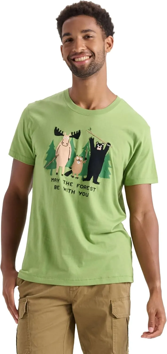 by Hatley Men's Graphic Tee, May The Forest Be with You, XX-Large