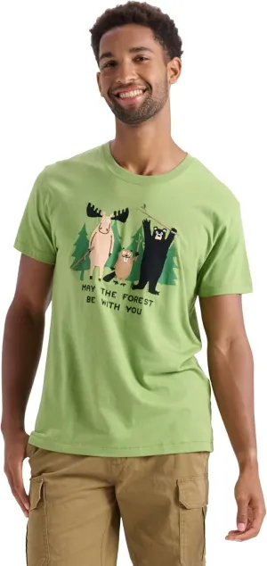 by Hatley Men's Graphic Tee, May The Forest Be with You, XX-Large