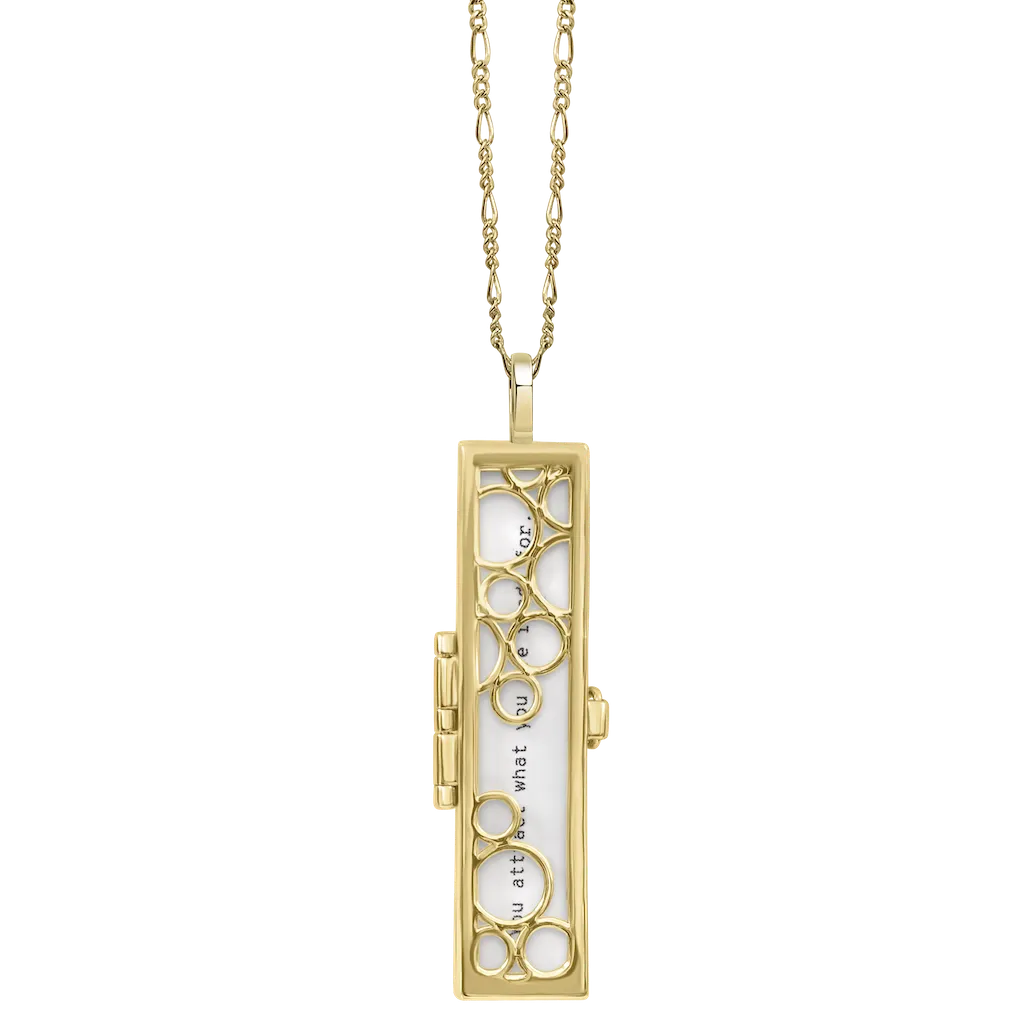 Cascading Circles Fortune Locket - Gold