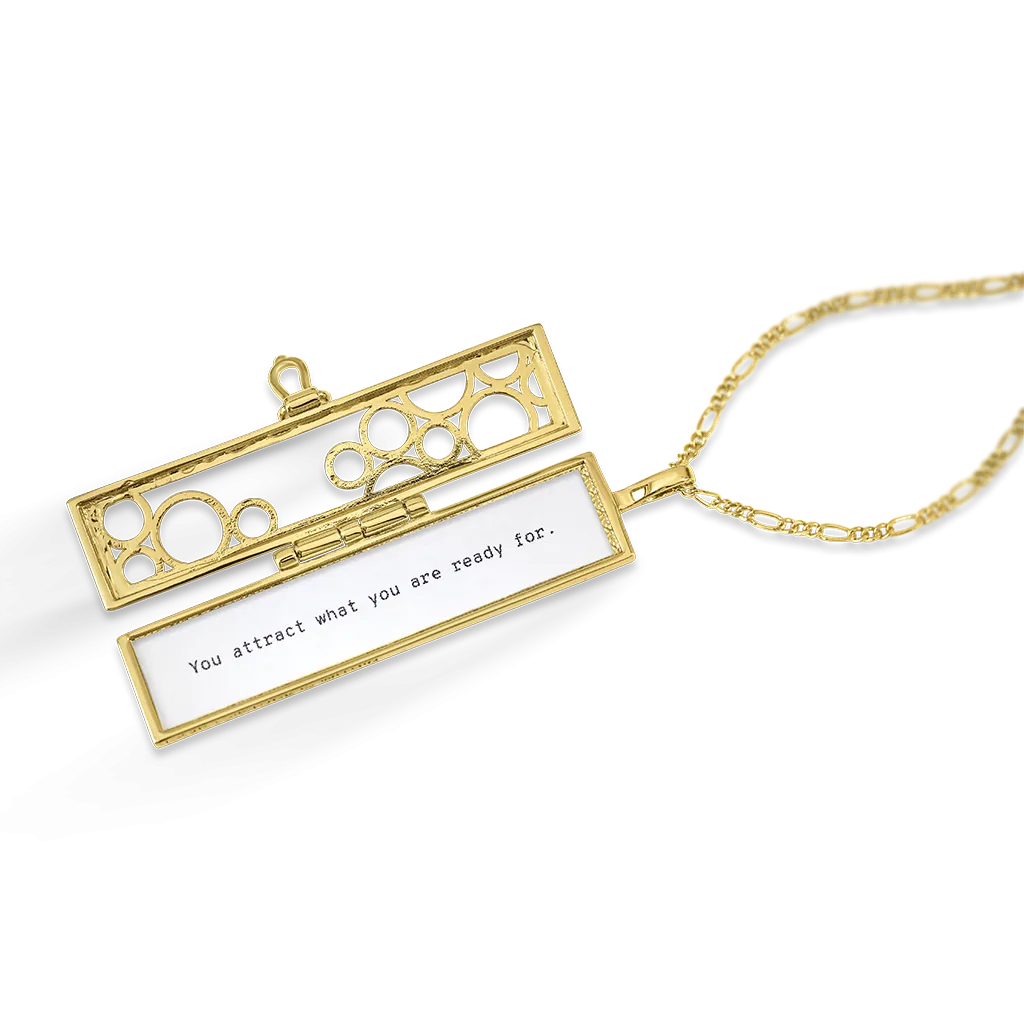 Cascading Circles Fortune Locket - Gold