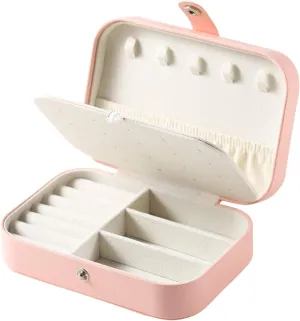 CASEGRACE Jewelry Box For Women Travel Jewelry Organizer Double Layer for Necklace Earring Rings Jewelry Holder Case