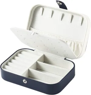 CASEGRACE Jewelry Box For Women Travel Jewelry Organizer Double Layer for Necklace Earring Rings Jewelry Holder Case