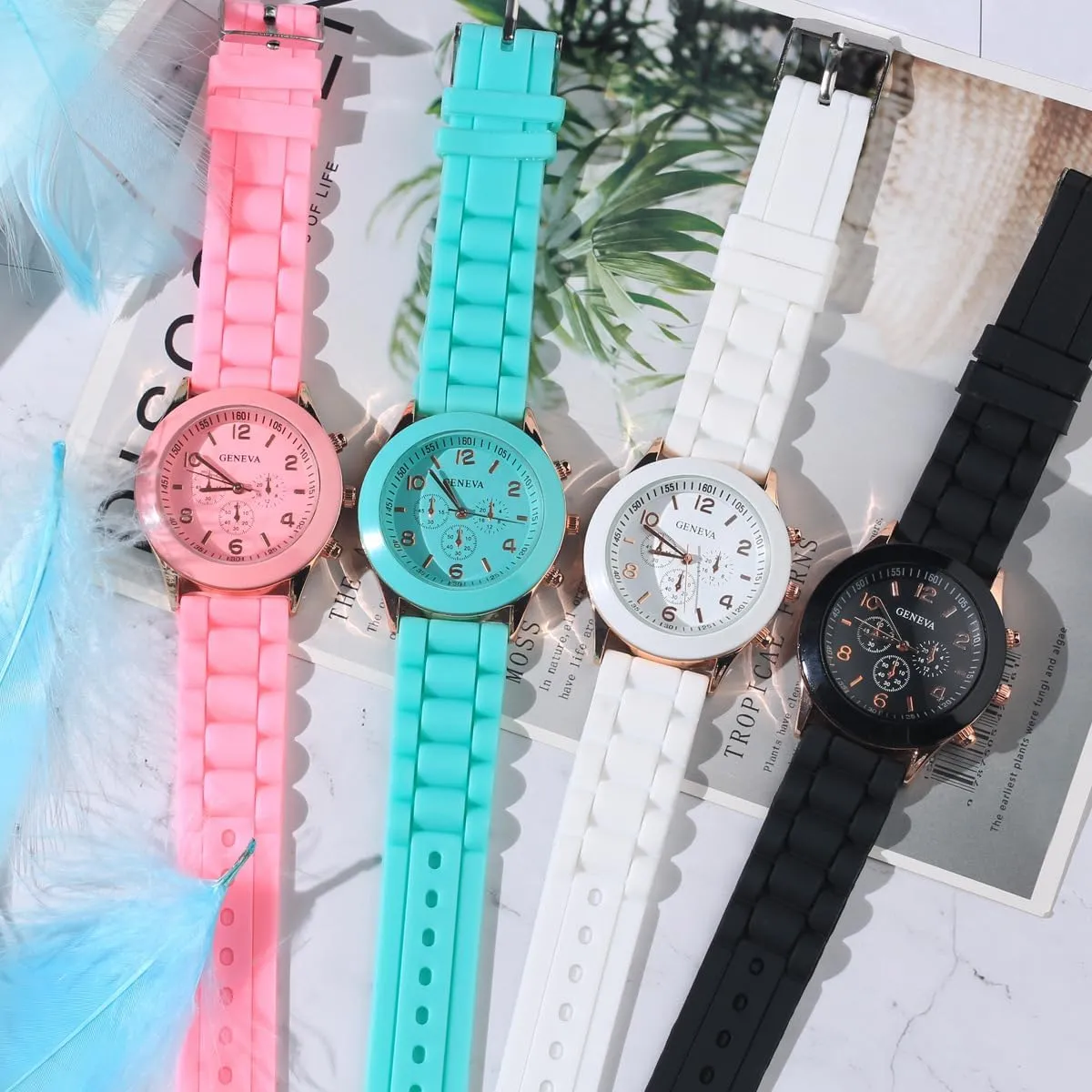 CdyBox Women Men Ladies Fashion Luxury Silicone Quartz Watch Unisex Jelly Wrist Watch