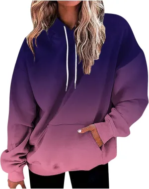 Ceboyel Women Tie Dye Oversized Sweatshirts Long Sleeve Pullover Hoodies Loose Fit Sweater Tops Teen Girls Trendy Clothing