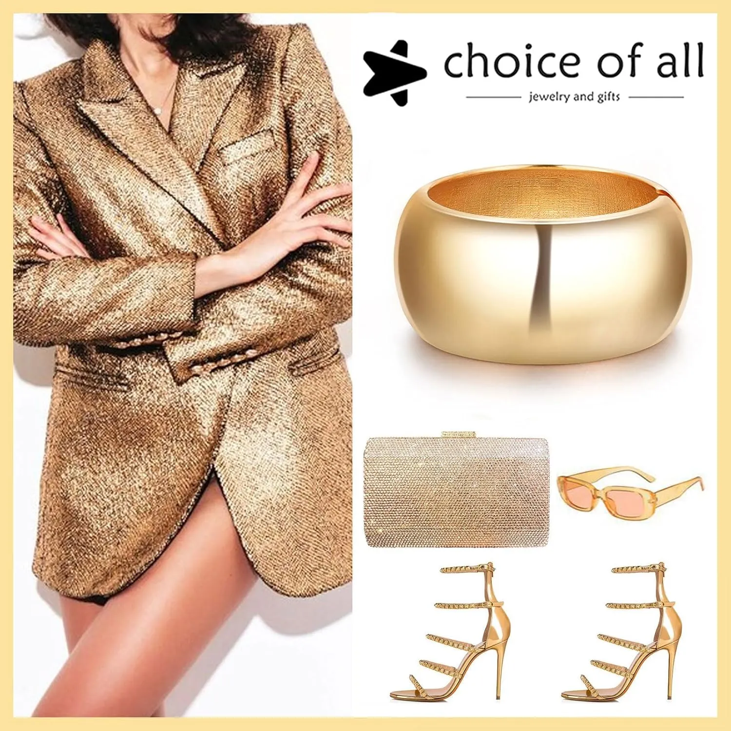 choice of all Chunky Gold Cuff Bracelet Bangle Bracelets for Women Irregular Wrist Cuff Bracelets for Women Trendy Non Tarnish 2025