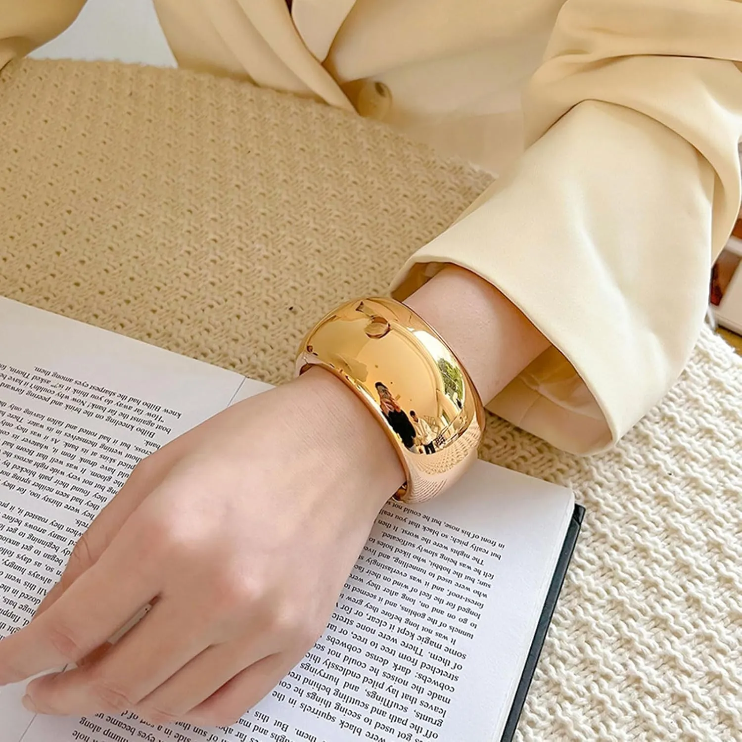 choice of all Chunky Gold Cuff Bracelet Bangle Bracelets for Women Irregular Wrist Cuff Bracelets for Women Trendy Non Tarnish 2025