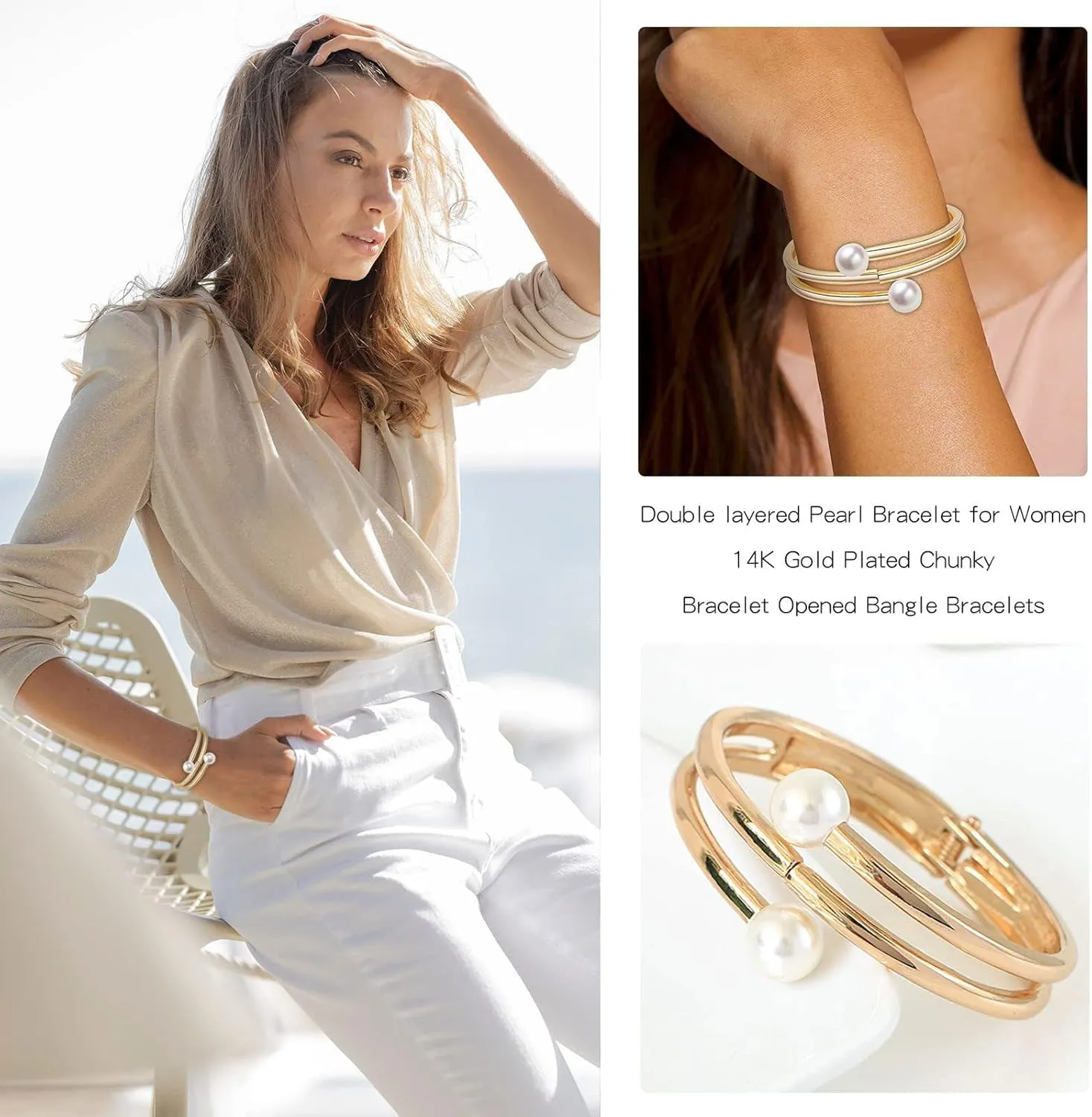 choice of all Chunky Gold Cuff Bracelet Bangle Bracelets for Women Irregular Wrist Cuff Bracelets for Women Trendy Non Tarnish 2025