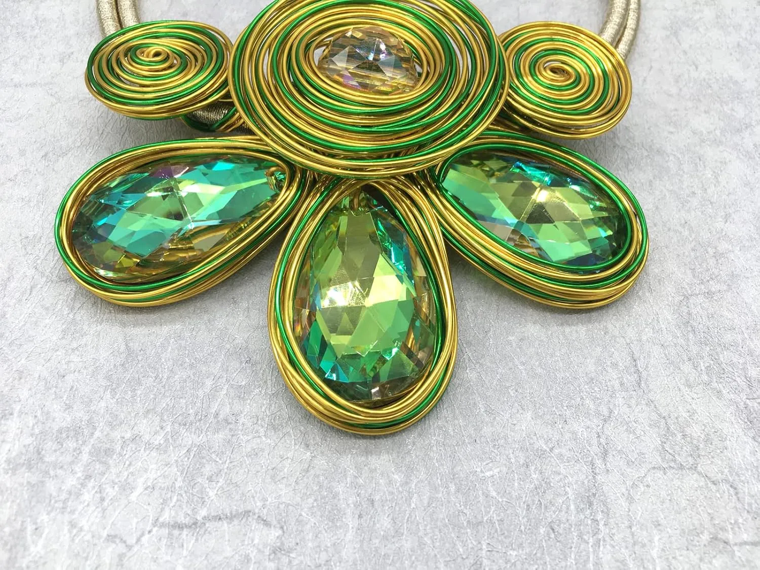 Chunky African Statement Necklace For Women Tribal Fashion Costume Jewelry Earring Sets Unique Colorful Big Rhinestone Crystal Pendent Collar Choker Bib Handmade