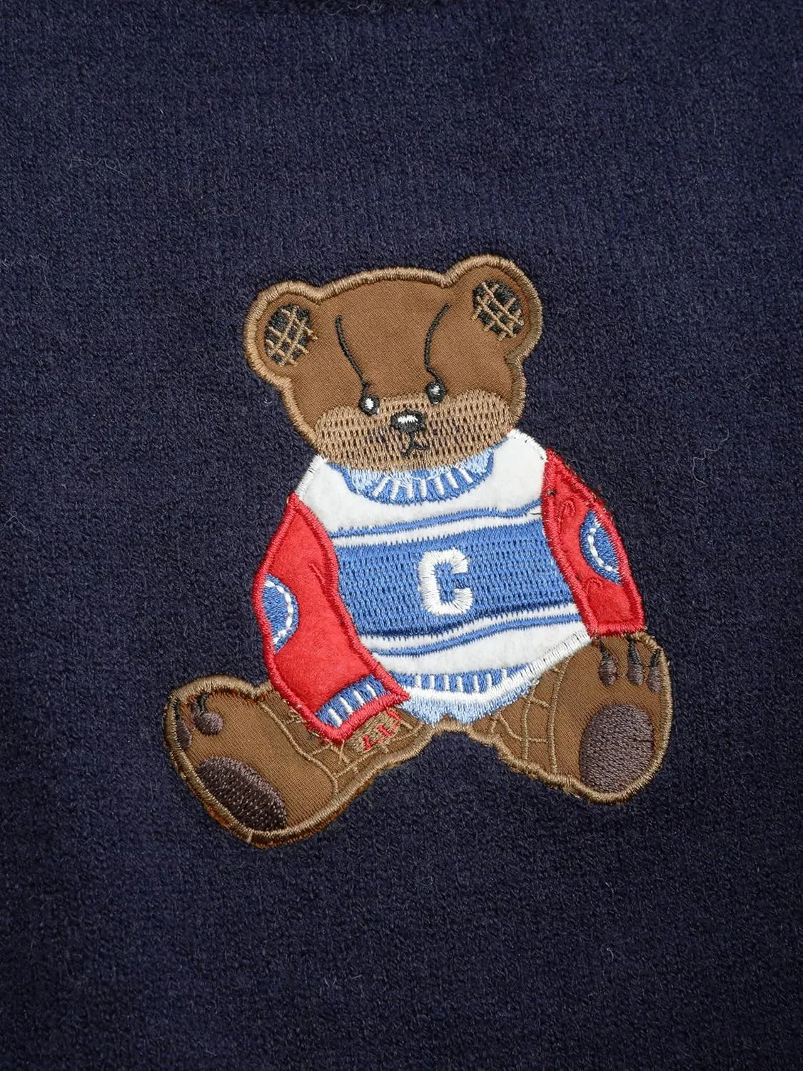 CIDER Womens Sweaters Fall Long Sleeve Bear Graphic Crewneck Sweater Soft Knit Casual Cropped Pullover Cute Fall Outfits 2024