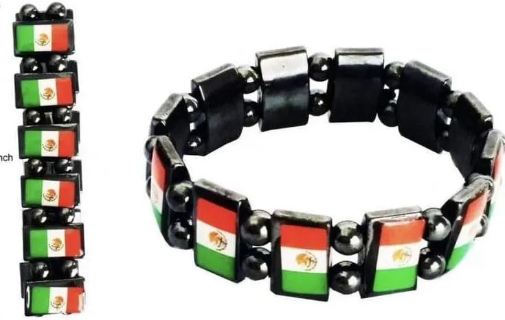 Country Metal Flag Beads Bracelets
