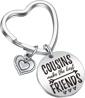 Cousin Christmas Jewelry Friendship Jewelry Friendship Keychain Cousin Birthday Keychain Cousin Gift Cousin Newborn Keychain Bestie Jewelry Cousin Birthday Jewelry Cousin Keychain