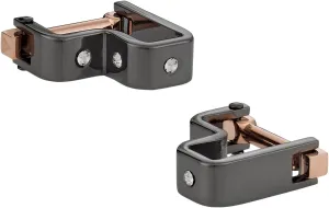 Crystal Step Gunmetal Wrap Around Cufflinks with Travel Presentation Gift Box