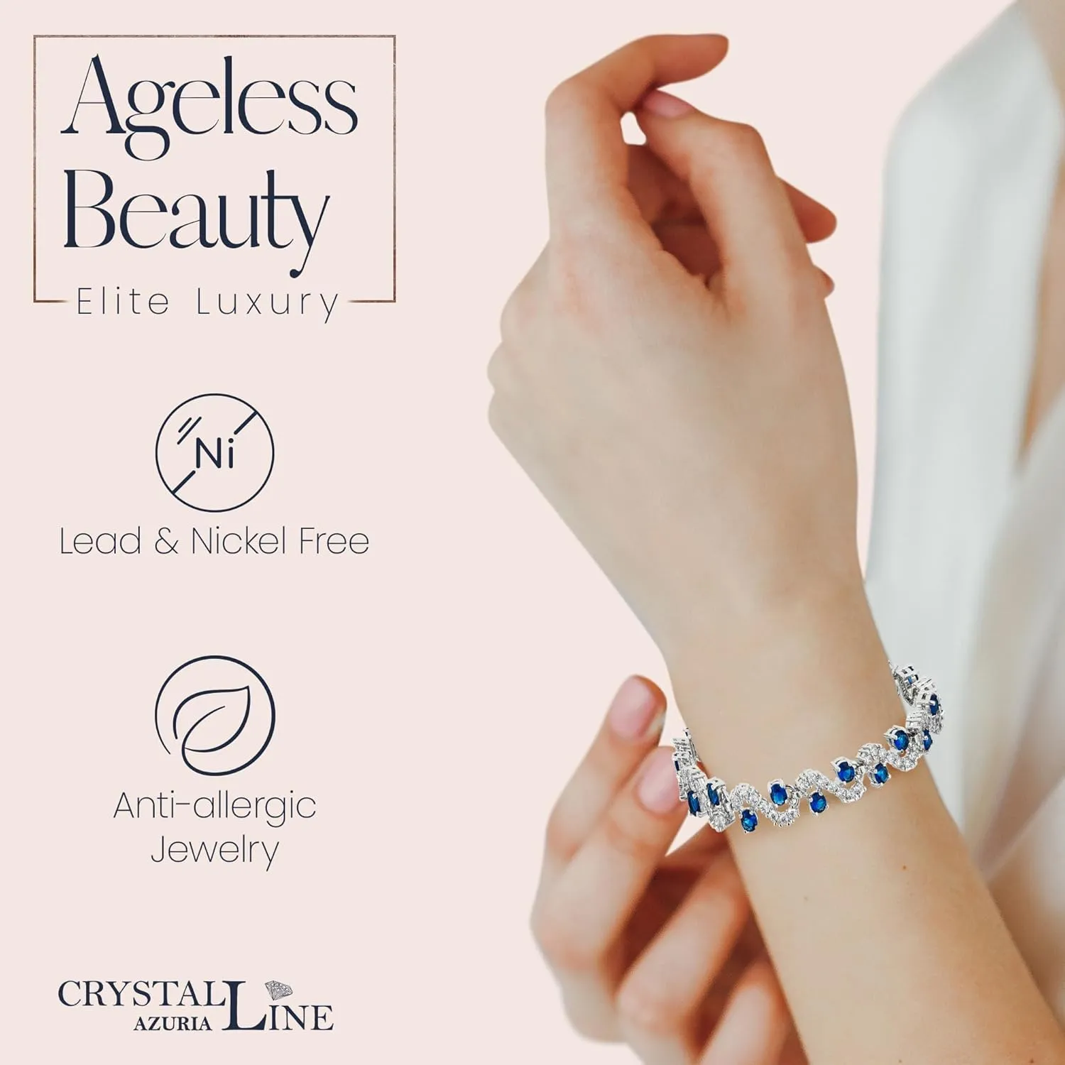 Crystalline Azuria Jewelry Sets For Women Wedding Jewelry Sets Bridal Jewelry Set With Necklace And Earring For Bride Cubic Zirconia Bridesmaid Jewelry