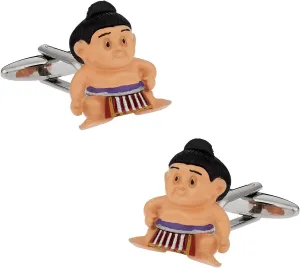 Cuff-Daddy Sumo Wrestler Cufflinks with Presentation Box