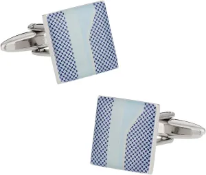 Cuff-Daddy Unique Blue Print Cufflinks with Presentation Box