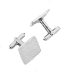 Cuff Link Women Cufflinks Rose Gold Titanium Square Brushed Jewelry for Men Husband Dad Valentines Day Business Fathers Day