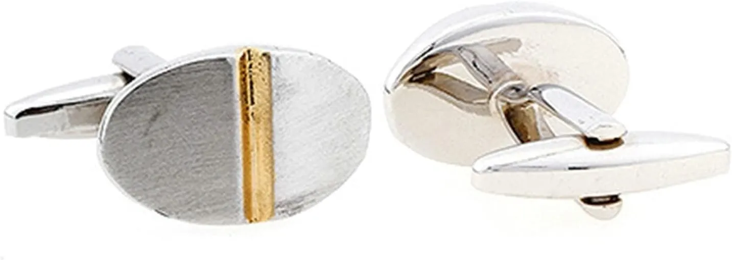 Cufflinks for Button Cuffs, Cufflinks for Father of Groom Silver Gold Copper Geometric Double Color for Man Business Wedding
