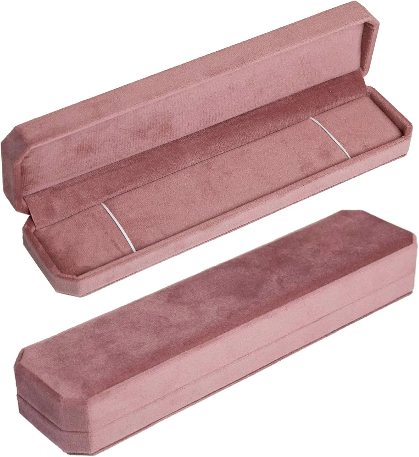 Customizable Velvet Necklace Jewelry Box, Travel Jewelry Case, Travel Jewelry Organizer, Jewelry Box for Women and Girls, Small Jewelry Organizer (Nude Pink, Necklace Box)